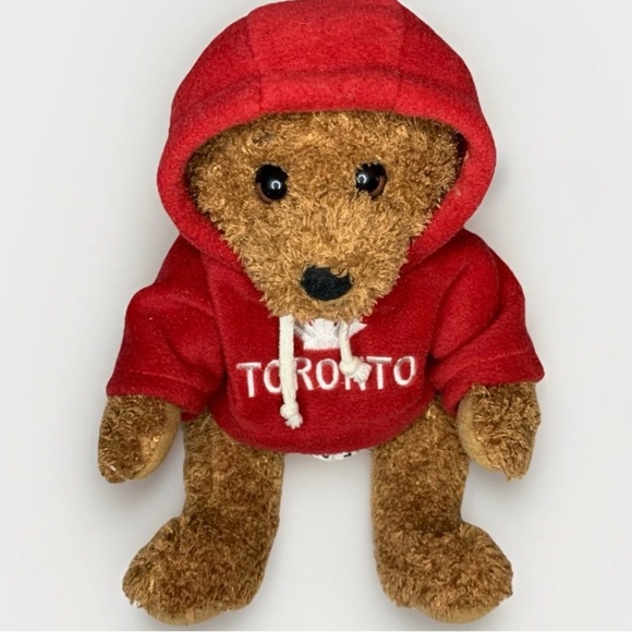 Toronto Canada Teddy Bear Red Hoodie 10" Plush Stuffed Animal House ‘Brambles’ - Picture 1 of 11